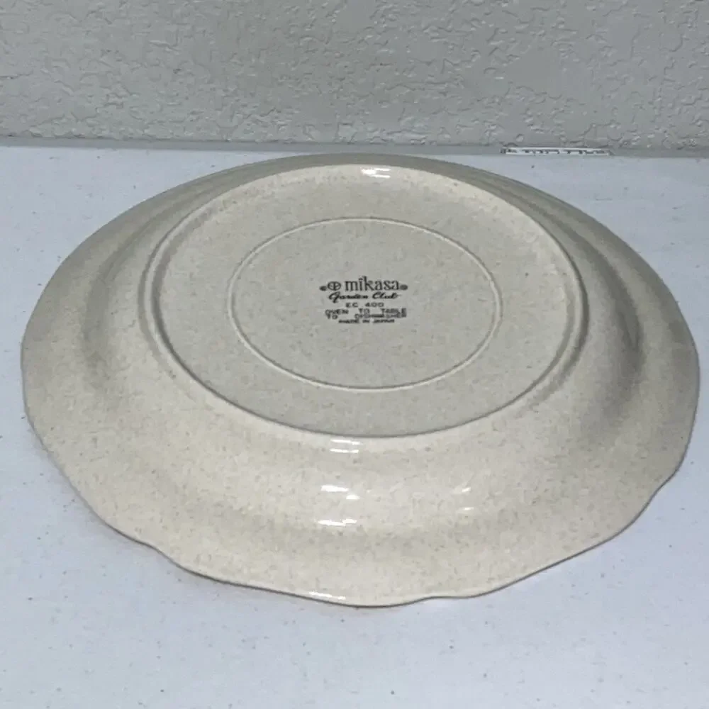 Mikasa Garden Club 12.5” Serving Dish Chop Platter Plate Oven‎ Safe Japan EC400